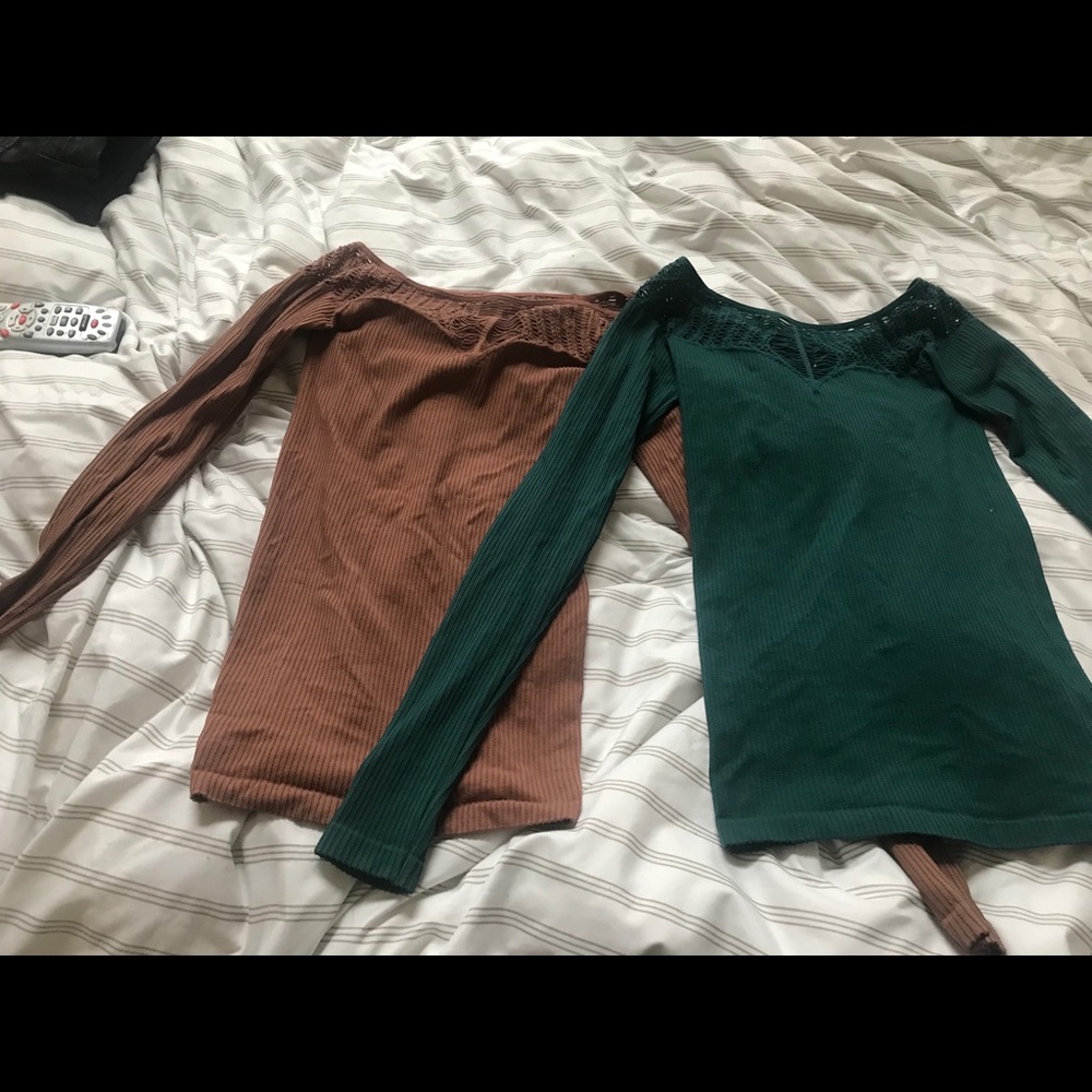 Two free people tops one peach and turquoise